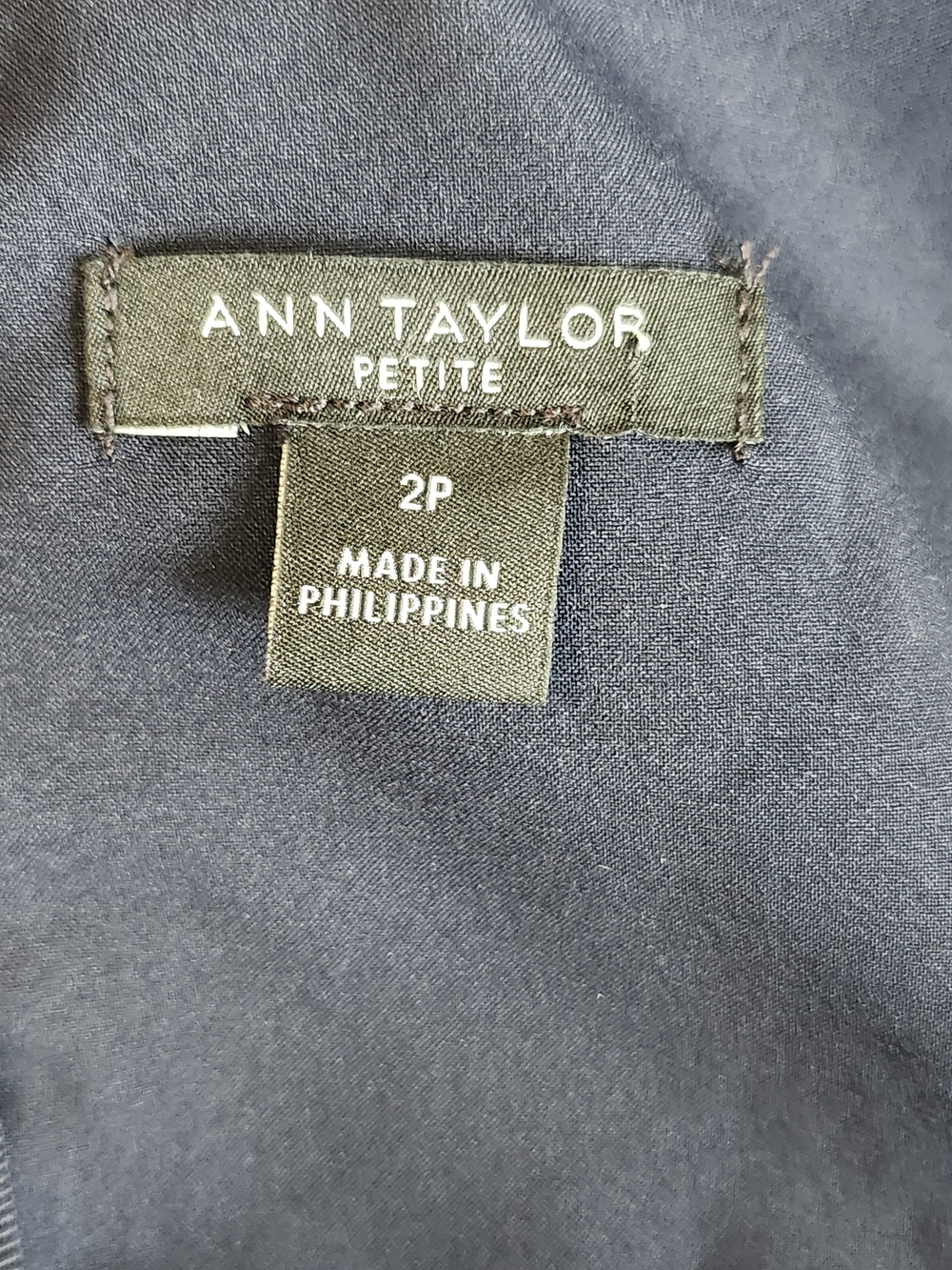 Ann Taylor Navy and White Windowpane Midi Sheath Dress - Picture 4 of 4